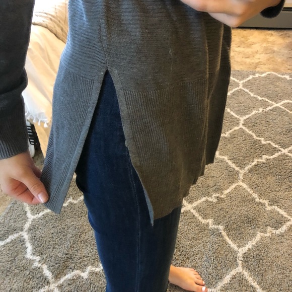 Grey Long Sleeve Cowl Neck Sweater - Picture 3 of 6